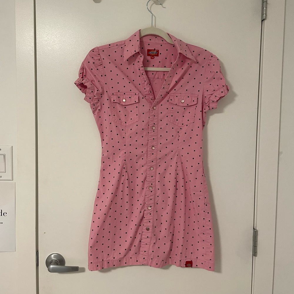 Mini button up dress